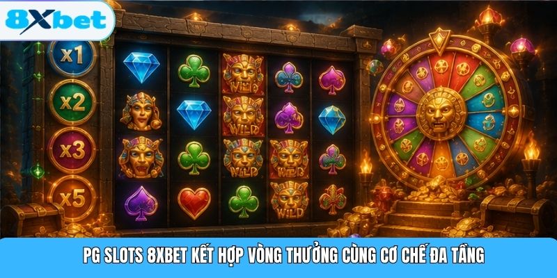 PG Slots 8XBET kết hợp vòng thưởng cùng cơ chế đa tầng