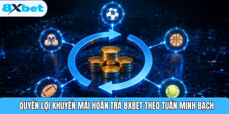 Quyền lợi khuyến mãi hoàn trả 8XBET theo tuần minh bạch