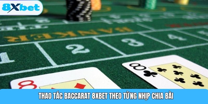 Thao tác baccarat 8XBET theo từng nhịp chia bài